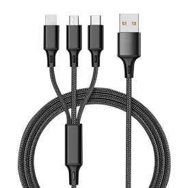 【セット販売専用】（色指定不可）充電器 充電ケーブル 3in1 充電器 タイプC type-C USB ケーブル 充電器 Iphone android マルチケーブル