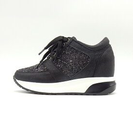 【SALE 30％OFF】【公式】＠MUUM グリッターレースアップインヒールスニーカー ムーム グリッター レディース 靴 スニーカー インヒール レディース アットマークムーム muum XJ151