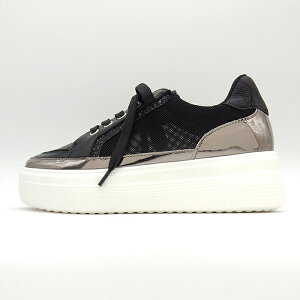 【SALE 50%OFF】【新作 25ss】【公式】@MUUM サイドチュールグリッターレースアップスニーカー キラキラ ムーム グリッター メッシュ レースアップ レディース アットマークムーム WX1800