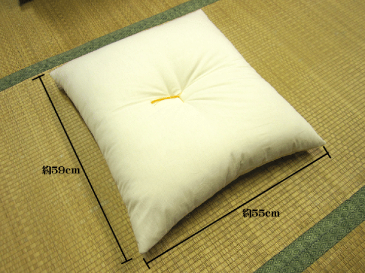 楽天市場】本格手作り綿座布団 生成無地 銘仙判 約55×59cm 自社