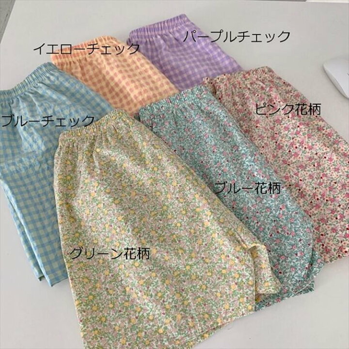 楽天市場】送料無料 レディース ショートパンツ 小花柄 チェック柄  
