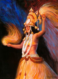 ハーブ カネ アートプリント Tahitian Dancer (タヒチアン ダンサー) by Herb Kane ハワイ ジクレー版画 インテリア 絵画