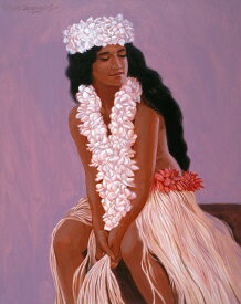ハワイのジクレー版画アートプリント Resting Dancer 休憩中のダンサー by ハーブ・カネ（Herb Kane）