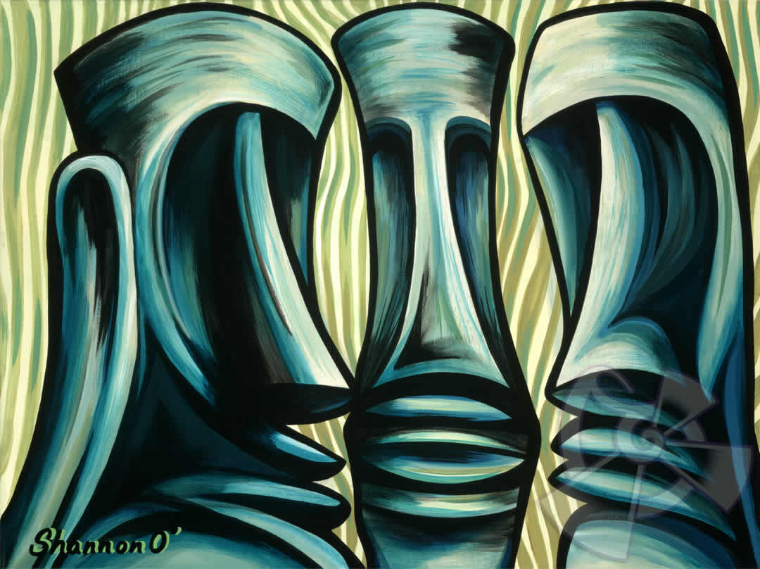 ハイクオリティ ハワイのサーフアートをお部屋にインテリアに 絵画アートプリント by シャノン オコンネル Shannon O'Connel Tribal 11