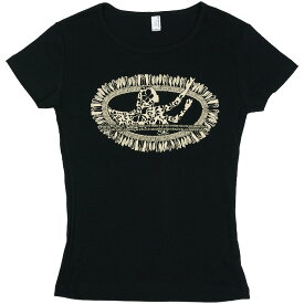 フラダンス レッスン Tシャツ 半袖 フライス ホワイトジンジャー柄 黒×ベージュ ネコポス対応可