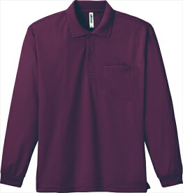 ポロシャツ メンズ ユニセックス 長袖 ポケット 無地 UVカットドライ グリマー glimmer 00335-ALP 335alp 4.4オンス