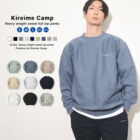 Kireime Camp アウトドア スウェット トレーナー メンズ 厚手 裏起毛 ビッグシルエット | 大きいサイズ レディース オーバーサイズ 冬服 プルオーバー スエット 長袖 ロゴトレーナー ビッグトレーナー 大きめ メンズトップス フードなし ストリート スウェットトレーナー