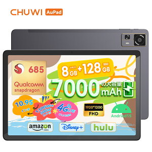  CHUWI Android15 ^ubg SIM t[ 11C` ^ubg WIFIf 8GB+128GB microSDg 16F10AXyNg 1920*1200 8RA eʃobe[ 2.4G/5G fASIMΉ WiFi BT5.1 4G LTE AuPad