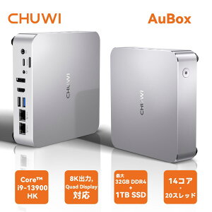 送料無料 CHUWI ミニPC Windows11 Pro ミニパソコン デスクトップパソコン Core i9-13900HK搭載 第13世代 14コア20スレッド 最大5.4GHz 超高性能 小型デスクトップPC 16GB+512GB 64GB+2TBまで拡張可 4画面出力 8K対