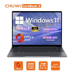 y|Cg10{ǉz Office Chuwi m[gp\R Windows11 m[gPC 14C` 6RA12Xbh CoreBook X 7430U DDR4 16G+512G 2160*1440 3:2̉ʔ䗦 WIFI6 BT5.2 p\R {L[{[hXe