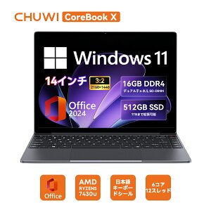 y|Cg10{ǉz Office Chuwi m[gp\R Windows11 m[gPC 14C` 6RA12Xbh CoreBook X 7430U DDR4 16G+512G 2160*1440 3:2̉ʔ䗦 WIFI6 BT5.2 p\R {L[{[hXe