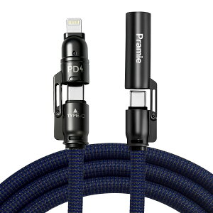 �y4in1�z���@�\�[�d�P�[�u�� 1.5m �ő�65W ���ϋv�i�C�����҂� PD�}���[�d 480Mbps Type-C to C Type-C Lightning USB-A �V�K�[�\�P�b�g