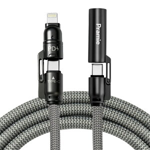 �y4in1�z���@�\�[�d�P�[�u�� 1.5m �ő�65W ���ϋv�i�C�����҂� PD�}���[�d 480Mbps Type-C to C Type-C Lightning USB-A �V�K�[�\�P�b�g