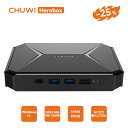 【SS限定25%オフ+300%ポイントバック】CHUWI ミニPC Windows11 Intel N100 ミニパソコン DDR5 8GB+256GB 最大+128GB拡張 最大2.7GHz 省スペース 小型 高性能 持ち運び WiFiモデル WiFi6 有線LAN 4K出力 静音 BT5.2 軽い 設定簡単 VESAマウント Chuwi HeroBox N100