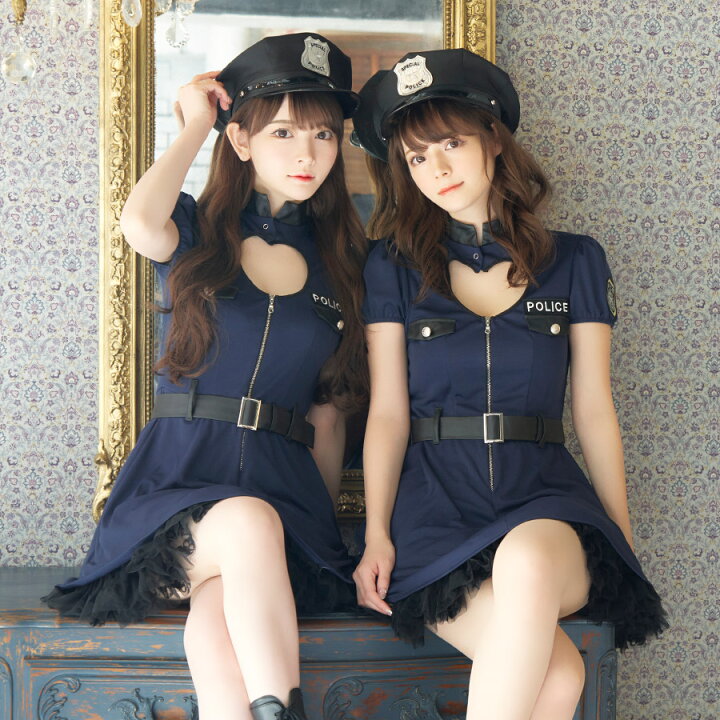 楽天市場】ハロウィンコスプレ ポリス コスプレ嬢セット 大きいサイズ 