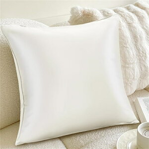 クッションカバー シルククッションカバー 45×45cm 冷感 夏 おしゃれ 絹 シルク 無地 ファスナー式 シンプル 肌触り良い ソファ背当て 装飾枕カバー 座布団カバー 和室 居酒屋 業務用 旅館 お