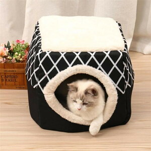 ペットベッド 冬 L ふわふわ ドーム ベッド 猫 ねこ ハウス 通年 犬 猫 ベッド グッズ 設計1 洗える 暖かい 子犬 小型犬 ベッド ドーム型 キャット ベッド もこもこ ふかふか 室内用 北欧風 ソ