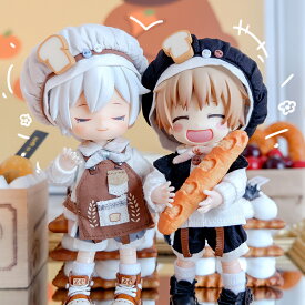 オビツ11 ドール 人形 服 衣装 リトルベイカーズセット パティシエ トップス&ボトムス&エプロン&ハット&ハンカチ 5点セット アウトフィット オビツ 11cm ob11 ねんどろいど オビツろいど 人形服 人形用服