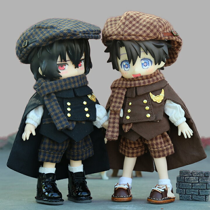 楽天市場】オビツ11 ドール 人形 服 英国風 探偵 レトロ 8点セット 