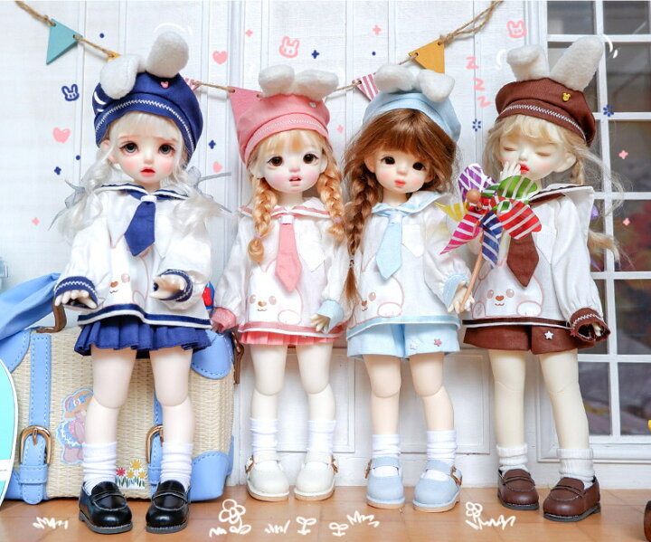 楽天市場】球体関節人形 1/6 幼SD ドール 人形 服 衣装 セーラー服 3点 
