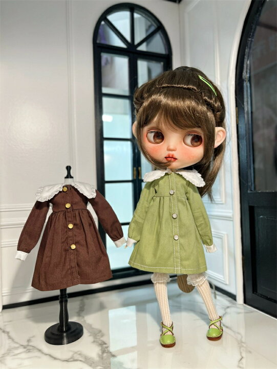 楽天市場】ブライス ネオブライス ワンピース レトロ セーラー bjd 服  