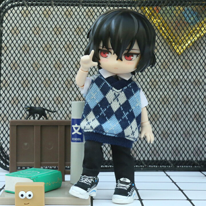 楽天市場】オビツ11 ドール 人形 服 衣装 ベスト Vネックひし形ベスト  
