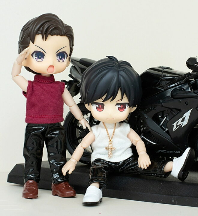 楽天市場】オビツ11 ドール 人形 服 ブラック レザー オートバイ 