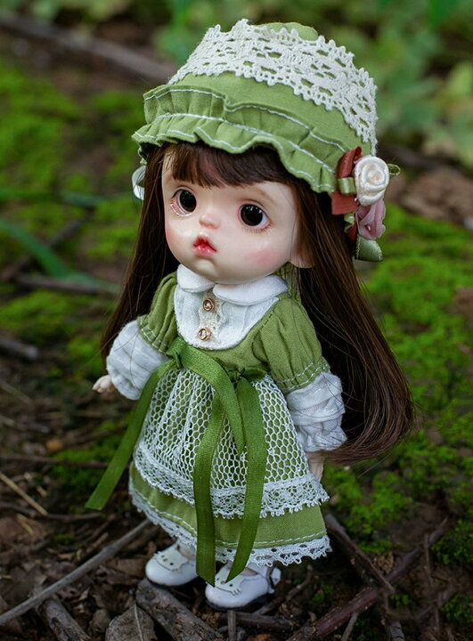 楽天市場】オビツ11 ドール 人形 服 衣装 フォレストグリーン ドレス 