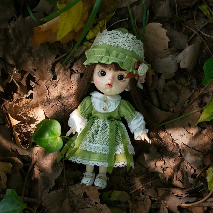 楽天市場】オビツ11 ドール 人形 服 衣装 フォレストグリーン ドレス 
