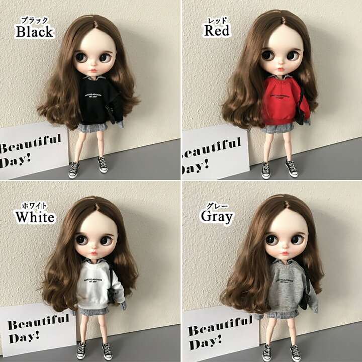 楽天市場】ブライス 服 洋服 アウトフィット 着せ替え トレーナー 英字 