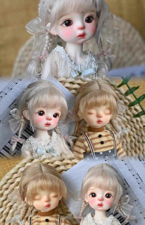 楽天市場】球体関節人形 BJD ウィッグ かつら 1/4 1/6 1/8 オビツ11 