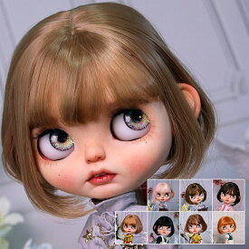 ブライス blythe ウィッグ ショート ボブ ショートカット 短髪 ブラウン 人形 ネオブライス BJD 球体関節人形