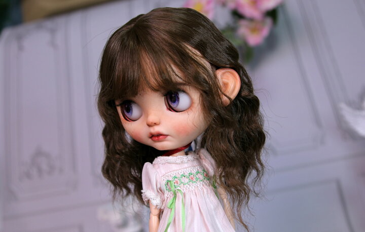 楽天市場】ブライス blythe ウィッグ セミロング ウェーブ カール 人形 