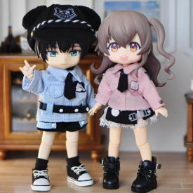 オビツ11 ドール 人形 服 アニマルポリス 制服 4点セット トップス&ボトムス&ハット&ネクタイ アウトフィット オビツ 11cm ob11 ねんどろいど オビツろいど 人形服 人形用服 衣装