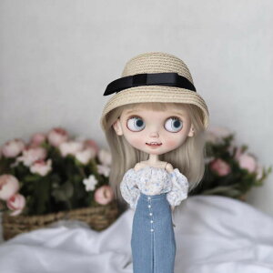 ブライス ネオブライス blythe ボタニカル リゾート 小花柄ブラウス&デニムスカート 2点セット おしゃれ かわいい オビツ24 人形服 衣装 アウトフィット 人形 服 洋服 ドール カスタム