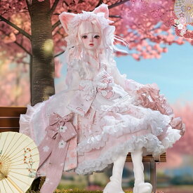 ドール本体 球体関節人形 女の子 フルセット Libra 本体 服 ウィッグ BJD 1/4 ドール 洋服セット ハンドメイド ボディ 洋服 球体 関節 人形 セット ドール服 服 カスタムドール BJDドール 1/4スケール 40～45cm ハンドメイドドール 手作りプレゼント ギフト 関節可動