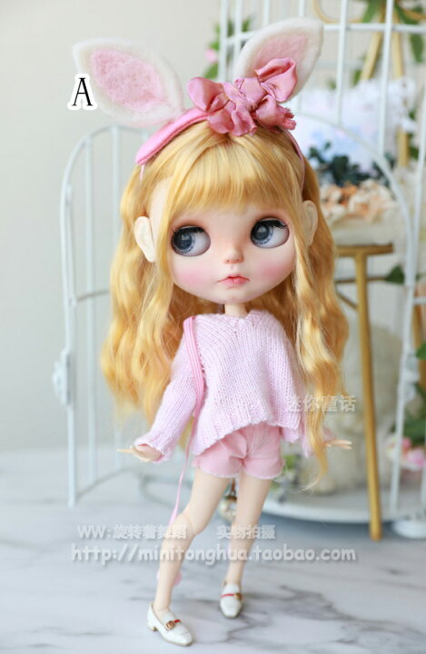 楽天市場 ブライス Blythe ウィッグ セミロング 巻き髪 人形 ネオブライス Bjd 球体関節人形 My Heroine