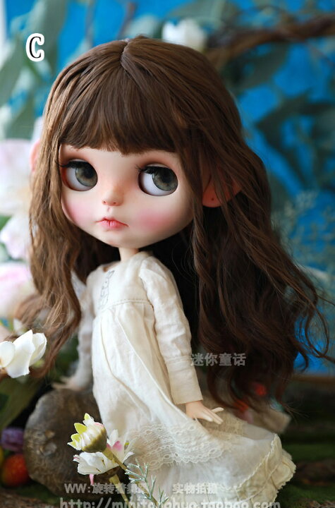 楽天市場 ブライス Blythe ウィッグ セミロング 巻き髪 人形 ネオブライス Bjd 球体関節人形 My Heroine