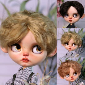 ブライス blythe ウィッグ ショート ショートカット 短髪 ブラウン 人形 ネオブライス BJD 球体関節人形