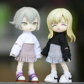 オビツ11 ドール 人形 服 衣装 フリル レース スカート ボトムス アウトフィット オビツ 11cm ob11 ねんどろいど オビツろいど 人形服 人形用服 ブラック/レッド