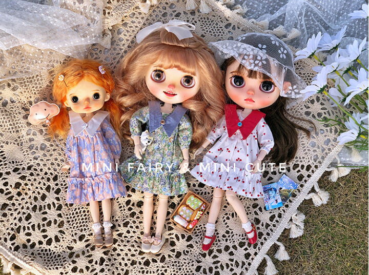 楽天市場 ブライス 服 2点セット つけ襟 ワンピース Mini Fairy Mini Cute My Heroine