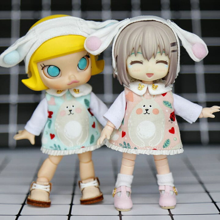 楽天市場 オビツ11 ドール 人形 服 衣装 トップス ワンピース カチューシャ インナー 4点セット アウトフィット オビツ 11cm Ob11 ねんどろいど オビツろいど 人形服 人形用服 ピンクセット ブルーセット My Heroine