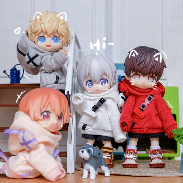 楽天市場 オビツ11 ドール 人形 服 衣装 アウター パーカー ヘッドフォン風 アウトフィット オビツ 11cm Ob11 ねんどろいど オビツろいど 人形服 人形用服 レッド グレー ピンク ホワイト ブラック My Heroine