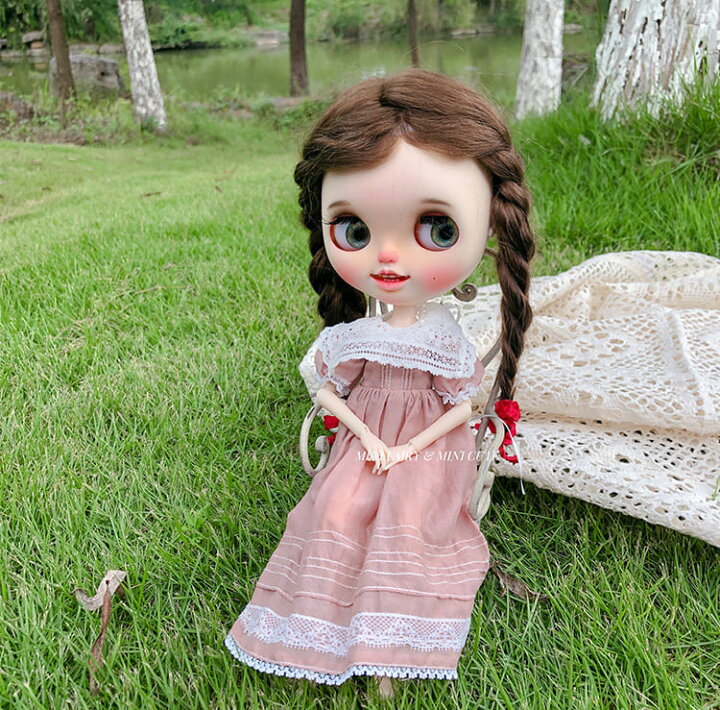 楽天市場 ブライス 服 ワンピース エプロン 付けえり ボンネット 4点セット Mini Fairy Mini Cute My Heroine