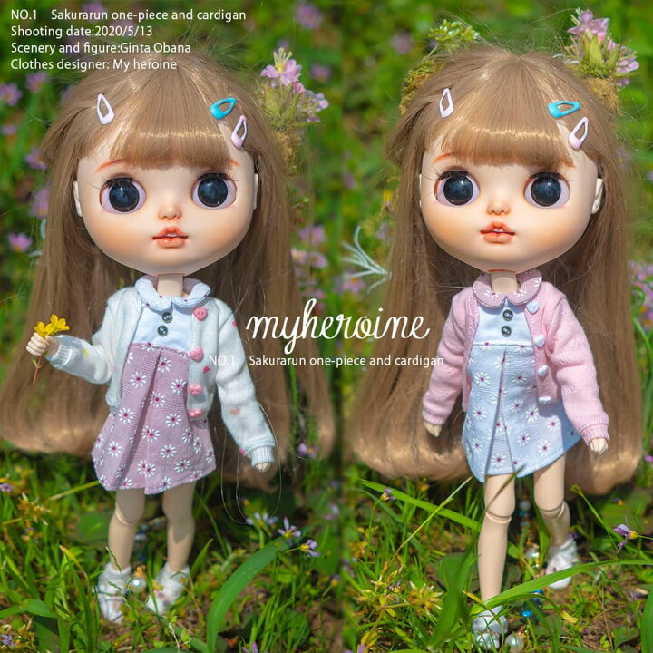 楽天市場 ブライス服 ワンピース カーディガン セット 女の子 人形 洋服 ホワイト ピンク サクララン カーディガン ワンピース カスタムドール Blythe 服 洋服セット 人形 ネオブライス 服 Bjd 球体関節人形 My Heroine