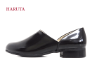 【スポックシューズ】HARUTA(ハルタ) 150 クロ【新型】【返品交換不可】レディース Spock 本革 Vカットシューズ コンフォートシューズ スリッポンシューズ プレーントゥ ウレタンソールタイプ