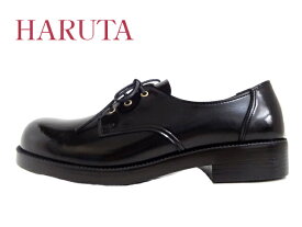 HARUTA(ハルタ)4902 BLACK/ブラック【おでこローファー】【ロングセラー】【定番】【返品/交換不可】レディースカジュアル レディースレースアップシューズ 通学靴 デイリーユース 雨の日もOK 3Eタイプ スクエアトゥ