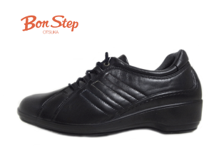 BonStep�i�{���X�e�b�v�j7008 BLACK �u���b�N �y���f�B�[�X�z�R���t�H�[�g�V���[�Y ���[�X�A�b�v �������H �V�R��v �ʋC�� �y�� �ϖ��Ր� �N�b�V������ 3E ��̓� �v���[���g ���{��