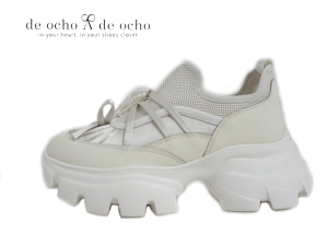 de ocho A de ocho(fI[`AfI[`)20127-01 BEIGE x[W y2025SSzyH~VzyfB[Xz \[Xj[J[p[̃`[t gh  EhgD