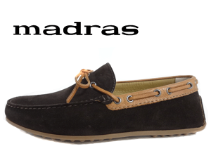 madras(マドラス) M8187CF ダークブラウン/DARKBROWN 【スエードデッキシューズ】 デッキ調スリッポン コンフォートシューズ 【紳士靴】イタリア製